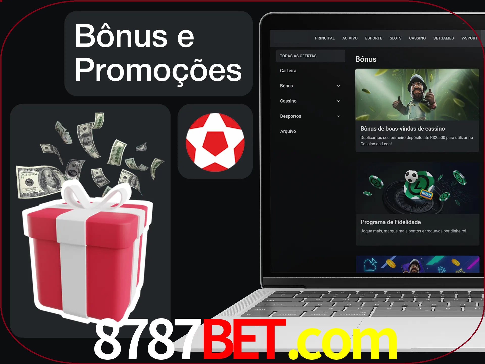 Verifique se há novos bônus e promoções.